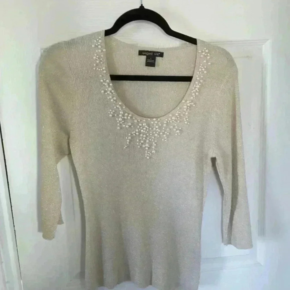 August silk faux pearl design L - Picture 1 of 8